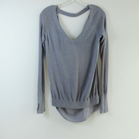 Lululemon Unity Sweater Sz S/M‎ Cashmere Lyocell Gray Drape CHECK MEASUREMENTS - Picture 3 of 12